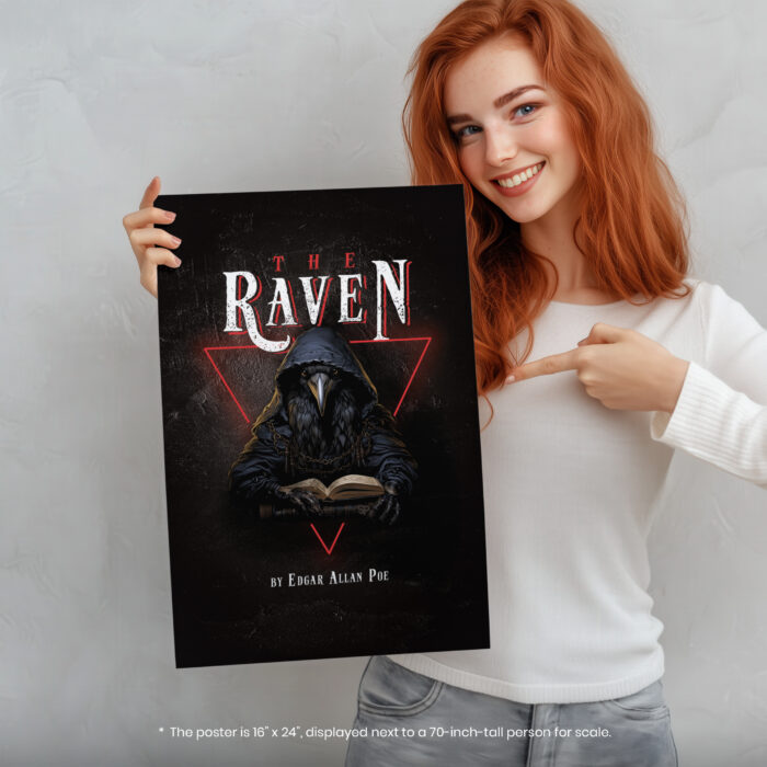 Crow Gothic The Raven Wiccan  Room Decor - Home Decor For Home -  The Raven by Edgar Allan Poe Unframed Wall Poster - Image 5