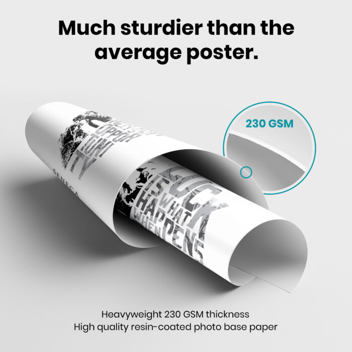 Seneca Stoicism  Room Decor - Home Decor For Home -  Luck Preparation Opportunity Seneca Quote Unframed Wall Poster - Image 3