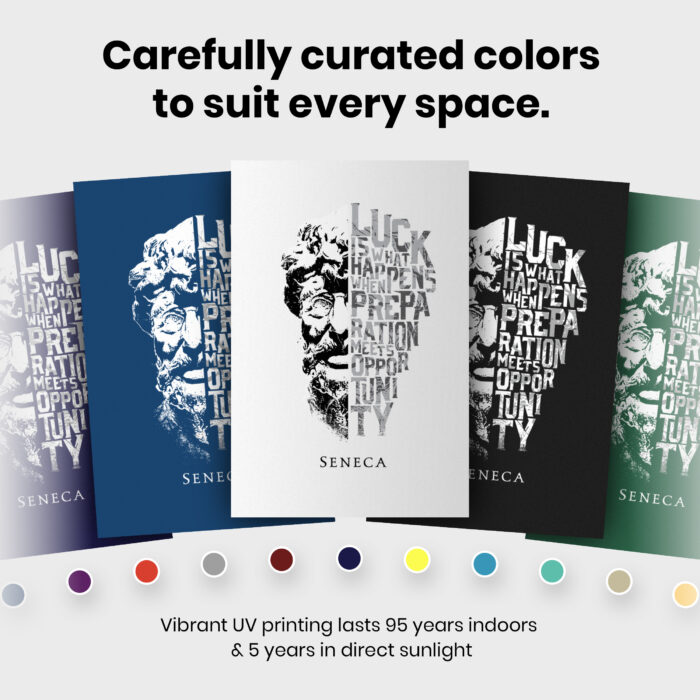 Seneca Stoicism  Room Decor - Home Decor For Home -  Luck Preparation Opportunity Seneca Quote Unframed Wall Poster - Image 6