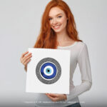 Greek Evil Eye Mati  Room Decor - Home Decor For Home -  Greek Key Print Unframed Wall Poster - Image 5