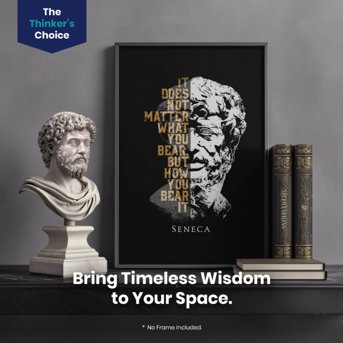 043011-002.Slogan-Portrait-1.jpg Seneca Stoicism  Room Decor - Home Decor For Home -  Seneca Quote Unframed Wall Poster - Image 2