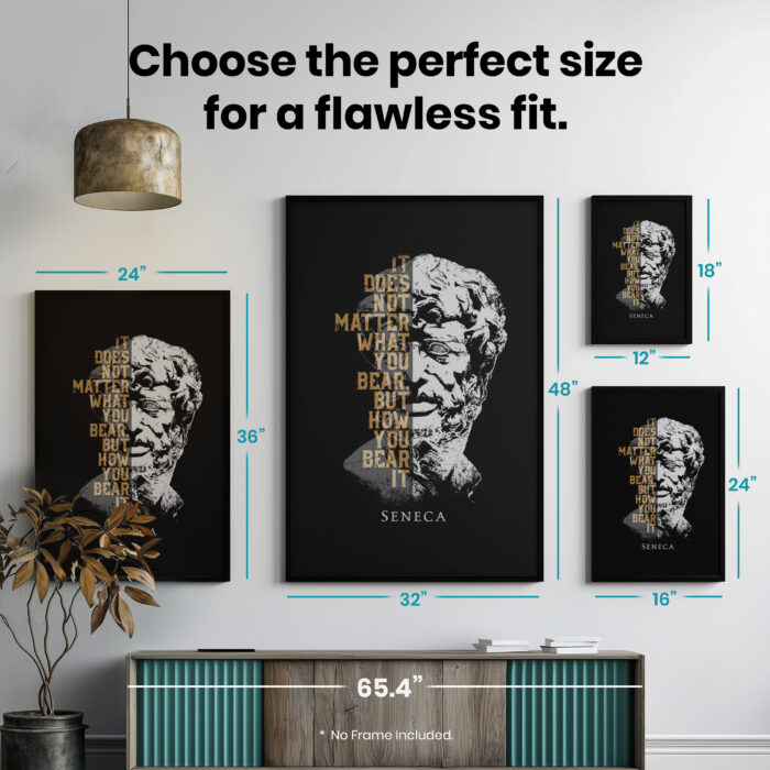 043011-007.Sizes-Portrait-1.jpg Seneca Stoicism  Room Decor - Home Decor For Home -  Seneca Quote Unframed Wall Poster - Image 7