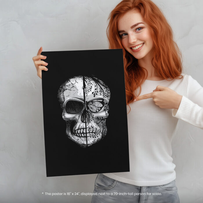 Memento Mori Skull Butterfly Tree  Room Decor - Home Decor For Home -  Stoic Memento Mori Unframed Wall Poster - Image 5