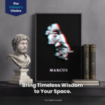 Marcus Aurelius Glitch Mask Stoic  Room Decor - Home Decor For Home -  Marcus Aurelius Unframed Wall Poster - Image 2