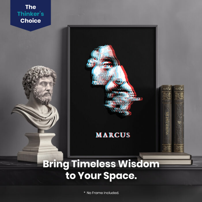 043014-002.Slogan-Portrait-1.jpg Marcus Aurelius Glitch Mask Stoic  Room Decor - Home Decor For Home -  Marcus Aurelius Unframed Wall Poster - Image 2