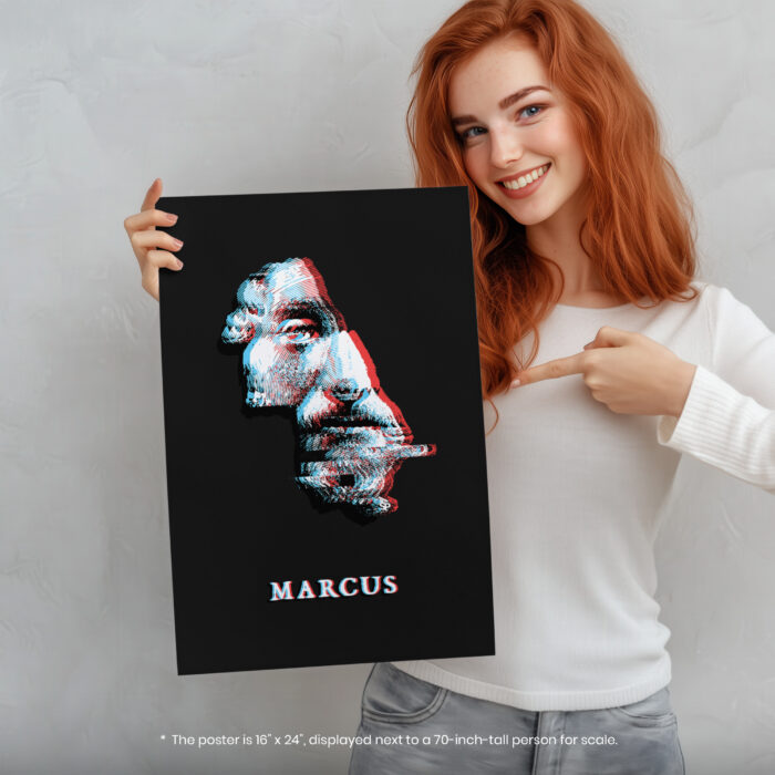 043014-005.Person-Portrait-1.jpg Marcus Aurelius Glitch Mask Stoic  Room Decor - Home Decor For Home -  Marcus Aurelius Unframed Wall Poster - Image 5