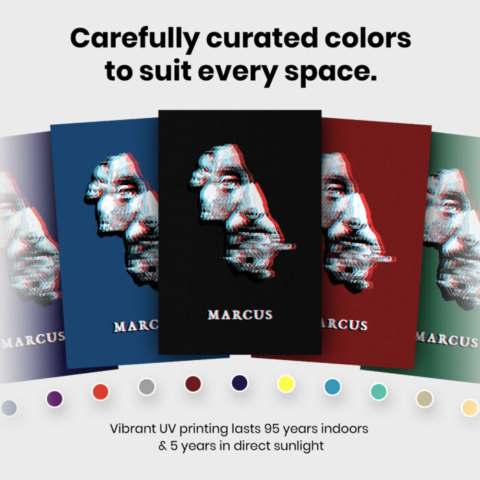 043014-006.Colors-Portrait-2.jpg Marcus Aurelius Glitch Mask Stoic  Room Decor - Home Decor For Home -  Marcus Aurelius Unframed Wall Poster - Image 6