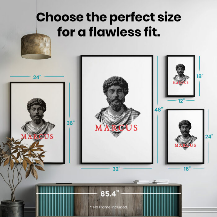 043015-007.Sizes-Portrait-1.jpg Marcus Aurelius Bust Stoic  Room Decor - Home Decor For Home -  Marcus Aurelius Unframed Wall Poster - Image 7