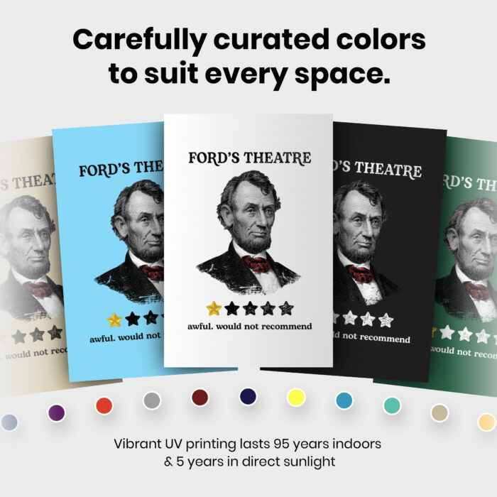 Ford's Theater Presidential History  Room Decor - Home Decor For Home -  Abe Lincoln Funny Unframed Wall Poster - Image 6