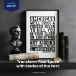 American Revolutionary War Funny  Room Decor - Home Decor For Home -  George Washington Delaware Unframed Wall Poster - Image 2