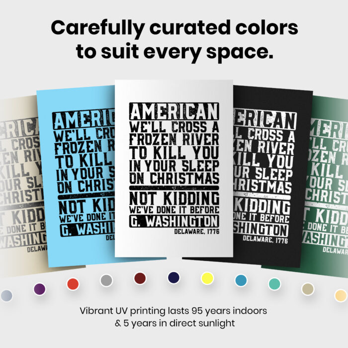 American Revolutionary War Funny  Room Decor - Home Decor For Home -  George Washington Delaware Unframed Wall Poster - Image 6