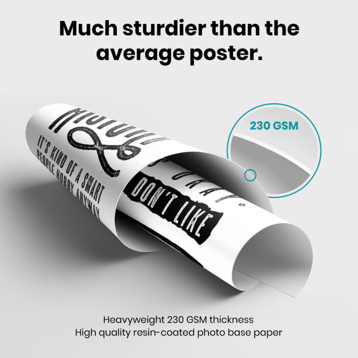 Funny Ironic History Buff Room Decor For Home -  Smart History Teacher Unframed Wall Poster - Image 3