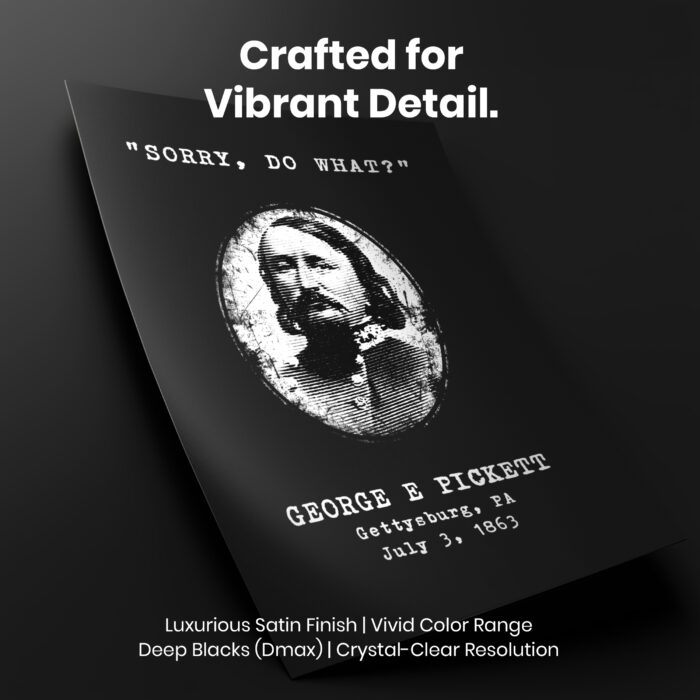 Gettysburg Confederate G E Pickett  Room Decor - Home Decor For Home -  Civil War History Teacher Unframed Wall Poster - Image 4