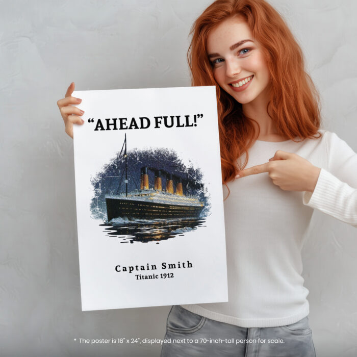 Titanic Ahead Full  Room Decor - Home Decor For Home -  Cruise Ship Captain Smith 1912 Titanic Unframed Wall Poster - Image 5