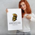 Spartan Helmet Greek Warrior Training  Room Decor - Home Decor For Home -  Greek Helmet Spartan Unframed Wall Poster - Image 5