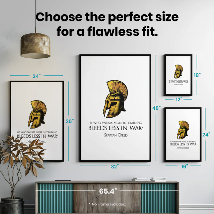 053014-007.Sizes-Portrait-2.jpg Spartan Helmet Greek Warrior Training  Room Decor - Home Decor For Home -  Greek Helmet Spartan Unframed Wall Poster - Image 7