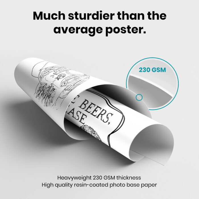 Roman Holds Up Two Fingers Says Five Beers  Room Decor - Home Decor For Home -  Rome History Beer Unframed Wall Poster - Image 3