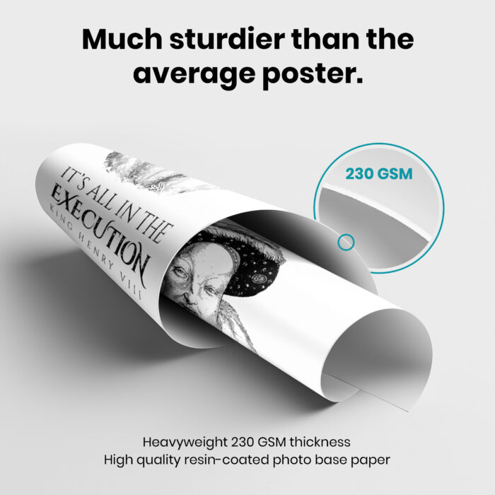 053019-003.GSM_-1.jpg King Henry Vlll Execution  Room Decor - Home Decor For Home -  Historical Meme King Medieval Unframed Wall Poster - Image 3