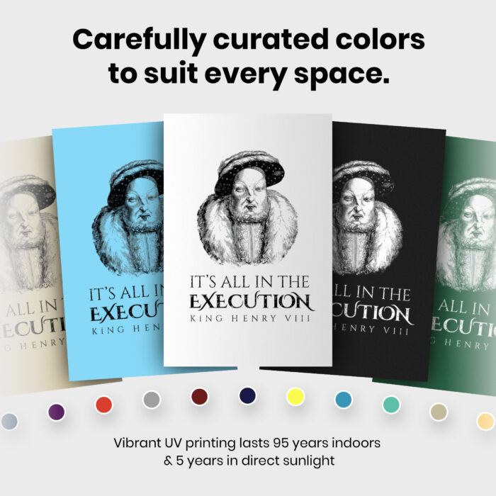 053019-006.Colors-2.jpg King Henry Vlll Execution  Room Decor - Home Decor For Home -  Historical Meme King Medieval Unframed Wall Poster - Image 6