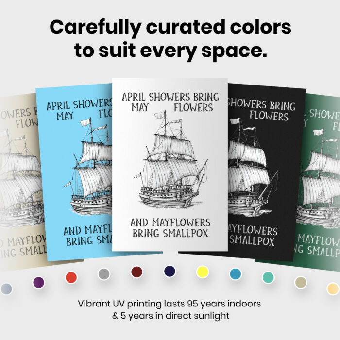 April Showers Bring May Flowers  Room Decor - Home Decor For Home -  Mayflower History Teacher Unframed Wall Poster - Image 6