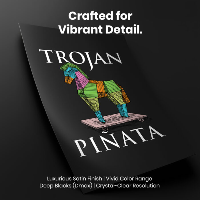 Trojan Horse Pi?ata Greek  Room Decor - Home Decor For Home -  Ironic History Teacher Trojan Unframed Wall Poster - Image 4