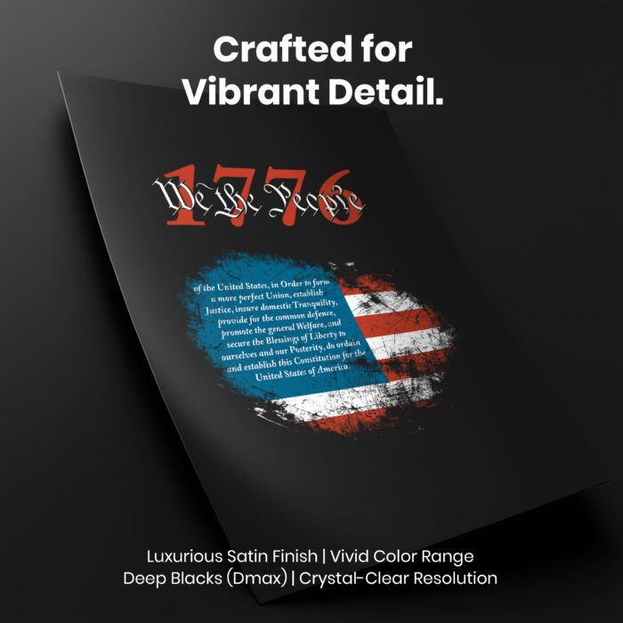 1776 For Men or Women America Flag  Room Decor - Home Decor For Home -  Patriotic We The People Unframed Wall Poster - Image 4