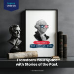 George Washington Fourth Of July  Room Decor - Home Decor For Home -  History Of US Presidents Unframed Wall Poster - Image 2