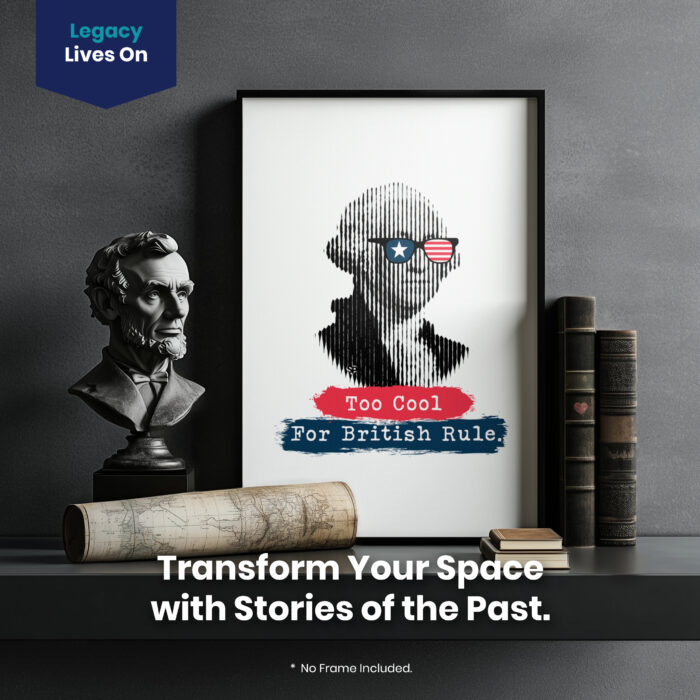 George Washington Fourth Of July  Room Decor - Home Decor For Home -  History Of US Presidents Unframed Wall Poster - Image 2