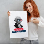 George Washington Fourth Of July  Room Decor - Home Decor For Home -  History Of US Presidents Unframed Wall Poster - Image 5