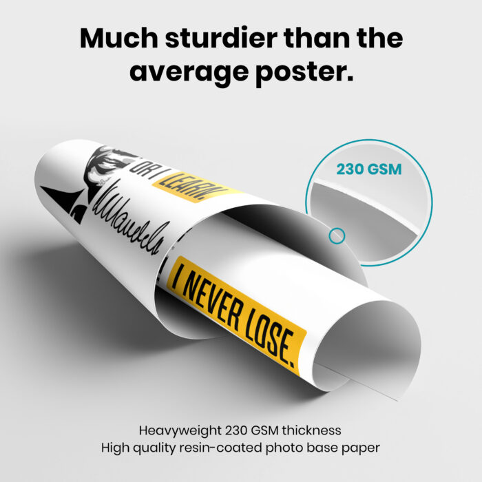 Never Lose Either Win or Learn Motivational  Room Decor - Home Decor For Home -  Nelson Mandela Unframed Wall Poster - Image 3