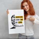 Never Lose Either Win or Learn Motivational  Room Decor - Home Decor For Home -  Nelson Mandela Unframed Wall Poster - Image 5