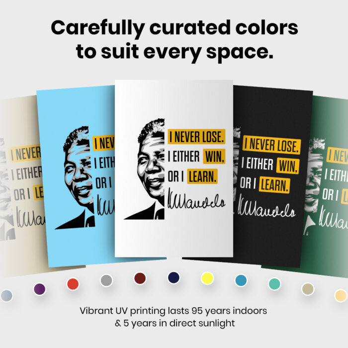 Never Lose Either Win or Learn Motivational  Room Decor - Home Decor For Home -  Nelson Mandela Unframed Wall Poster - Image 6