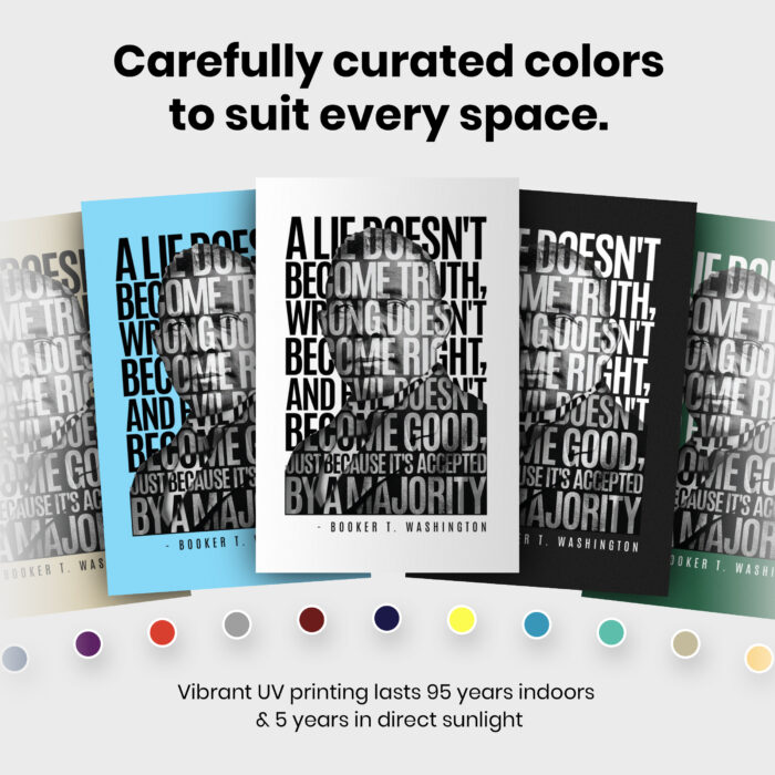 Booker T. Washington Lie Truth Evil Good  Room Decor - Home Decor For Home -  Black History Month Unframed Wall Poster - Image 6