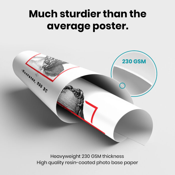 I Drank What Ancient Greek Philosophy  Room Decor - Home Decor For Home -  Funny Socrates Unframed Wall Poster - Image 3