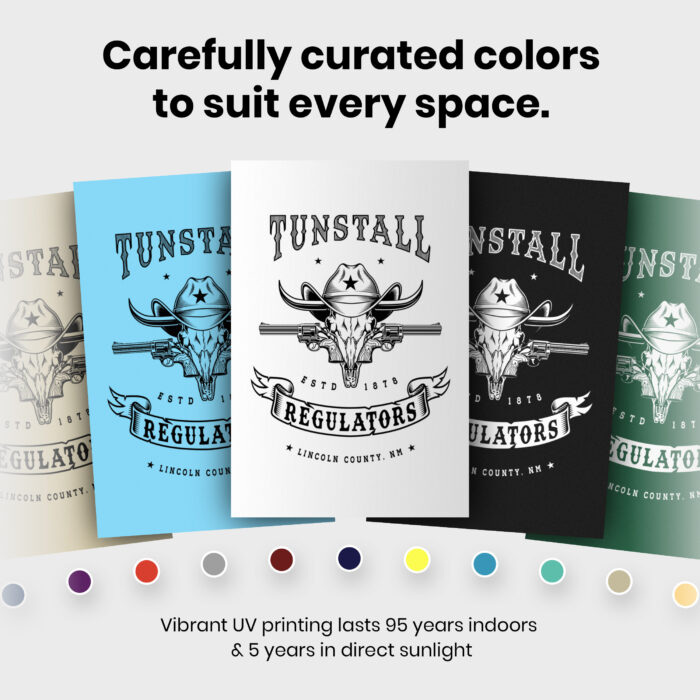 Western Cowboy History Cattle Skull Guns  Room Decor - Home Decor For Home -  Tunstall Regulators Unframed Wall Poster - Image 6