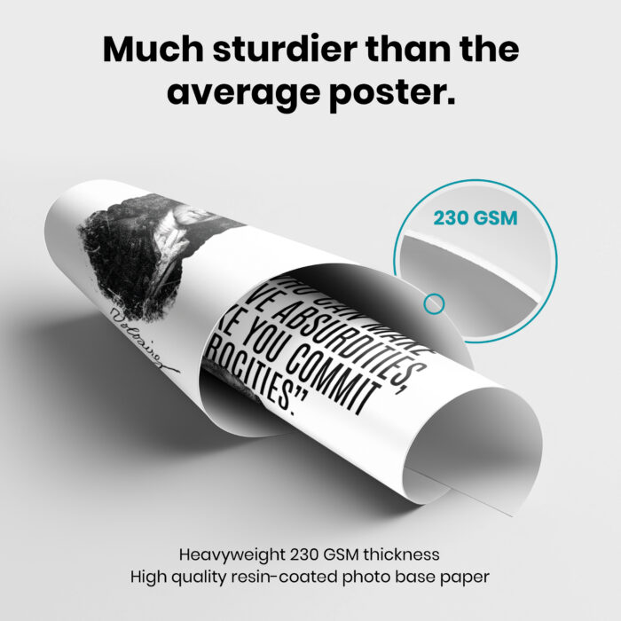 Voltaire Believe Absurdities Commit Atrocities  Room Decor - Home Decor For Home -  Voltaire Unframed Wall Poster - Image 3