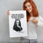 Voltaire Believe Absurdities Commit Atrocities  Room Decor - Home Decor For Home -  Voltaire Unframed Wall Poster - Image 5