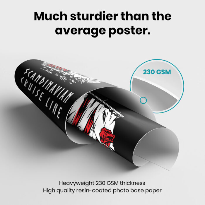 Scandinavian Cruise Line  Room Decor - Home Decor For Home -  Viking World Tour Norge Viking Rise Unframed Wall Poster - Image 3