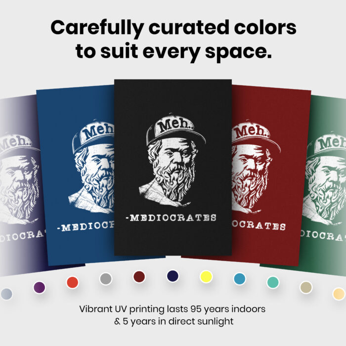 Meh Good Enough Demotivational Funny  Room Decor - Home Decor For Home -  Cap Ironic Mediocrates Unframed Wall Poster - Image 6