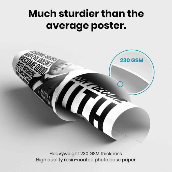 Booker T. Washington Lie Truth Evil Good Room Decor - Home Decor - Black History Month Unframed Wall Poster - Image 3