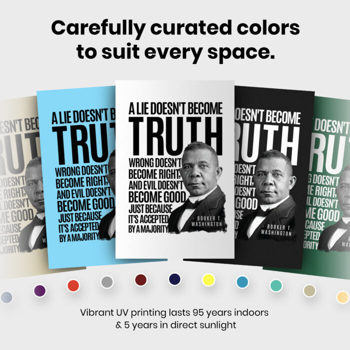 Booker T. Washington Lie Truth Evil Good Room Decor - Home Decor - Black History Month Unframed Wall Poster - Image 6