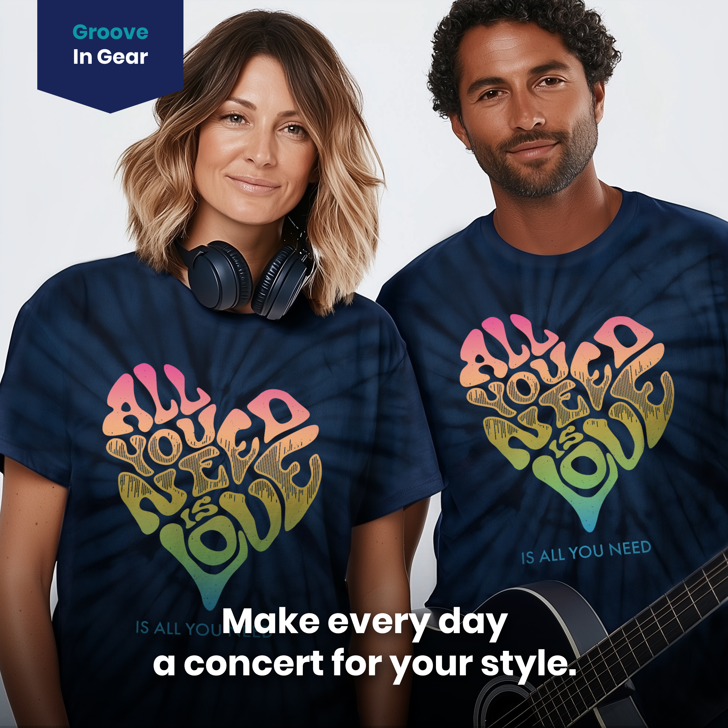 004029.All-You-Need-Is-Love-Heart-004 All You Need Is Love Heart Cool Artwork Design Graphic Unisex Tie Dye Cotton T-Shirt - Image 4