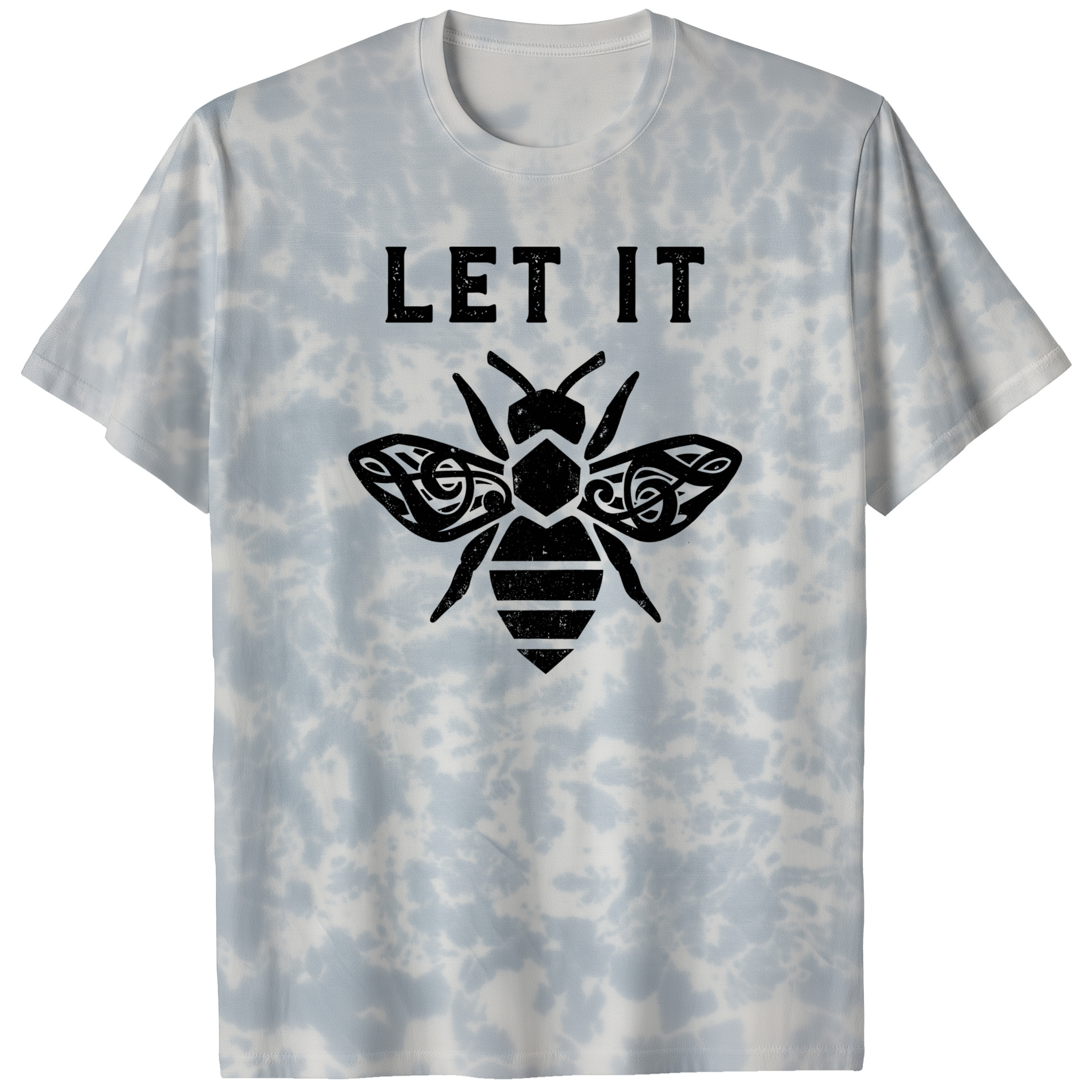 004051.Let-It-Bee-light-bg-001-pc Let It Bee Treble Clef Honey Pun Rustic Graphic Music Lover Unisex Tie Dye Cotton T-Shirt - Image 6