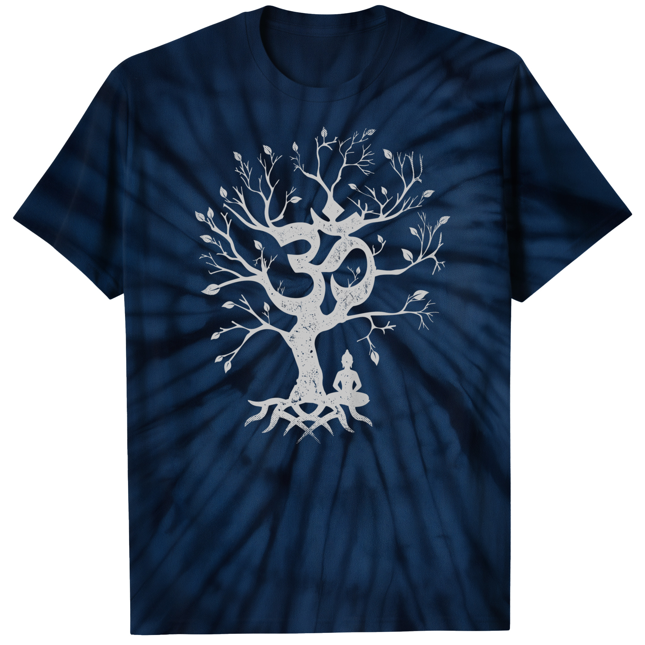 011013.Tree-of-Life-OM-Symbol-shirt-dark-001-Midnight Tree of Life and Ohm Symbol Design for Women or Men Om Unisex Tie Dye Cotton T-Shirt - Image 5