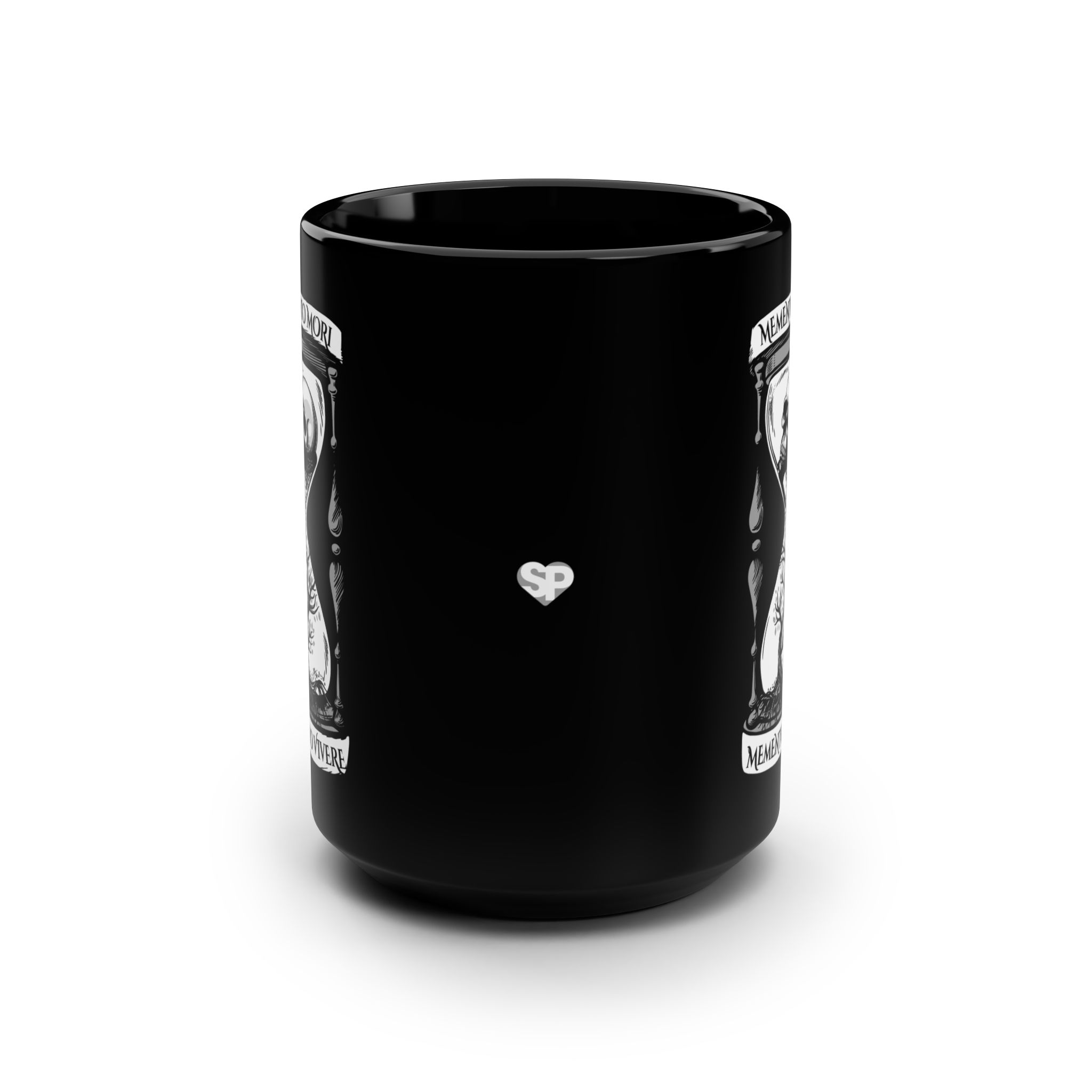 17067258441187632612_2048.jpeg Memento Mori Black Mug, 15oz - Unique Gift for Coffee Lovers - Image 1
